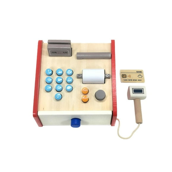 VWRXBZ Wooden Simulation Cash Children Counting Money Play House Toy