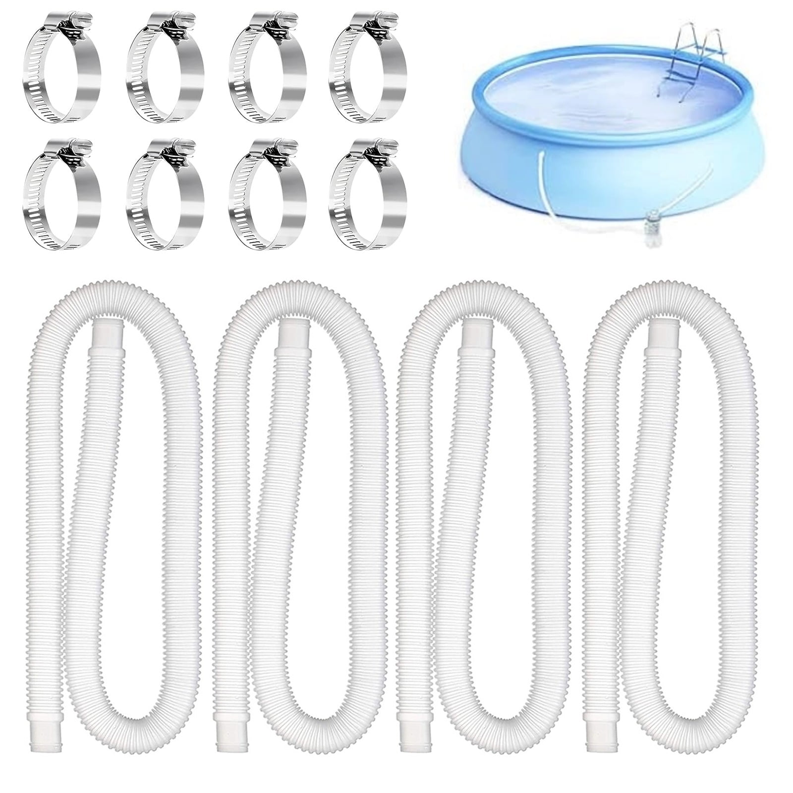 VXARARL 1.25 Inch Pool Pump Replacement Hoses for Above Groud Pools Pool Hoses for Intex