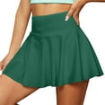 VXARARL Skirts for Women Trendy Summer Stretch Waist Pleated Mini Skirt