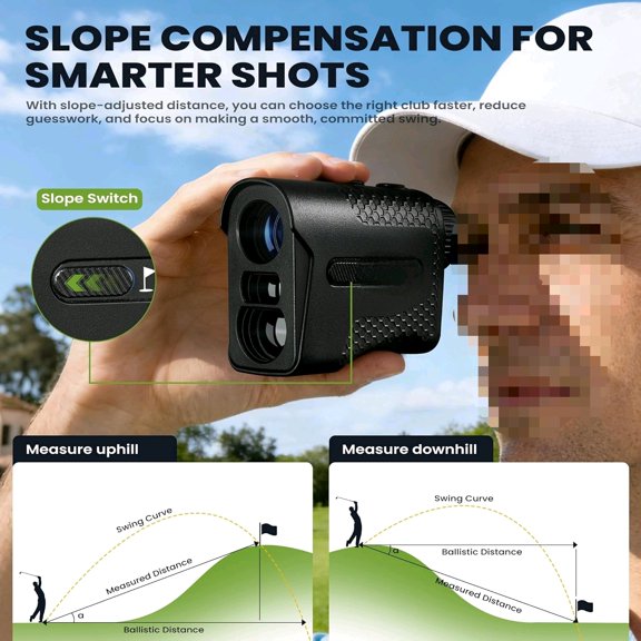 VXF Range Finder Golf, with Flag Lock Vibration (Class 1 Safe Laser), 6.5X Magnification, USB-C Rechargeable (Golf Accessories for Men)$$Sport & Recreation Other