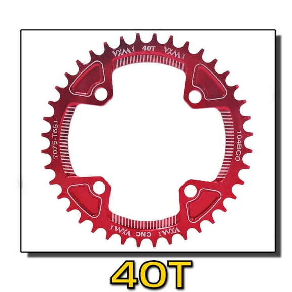 VXM Round Narrow Wide Chainring Mountain bike bicycle 104BCD 40T 42T crankset Tooth plate Parts 104 BCD Chainwheel Bicycle Parts