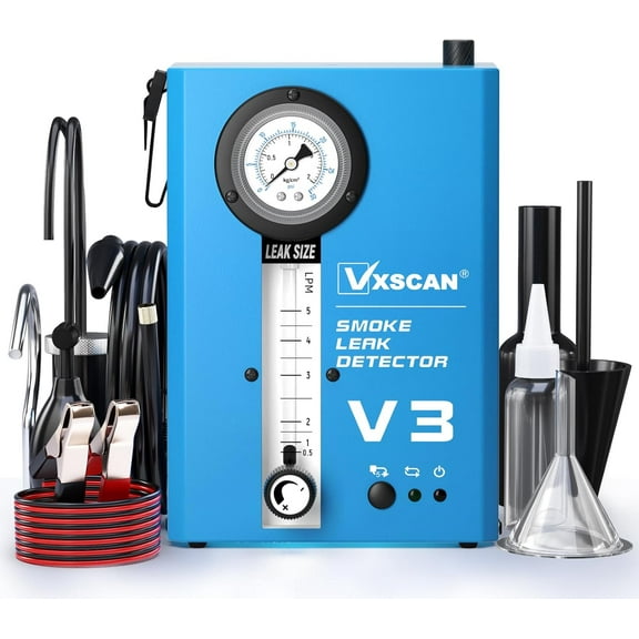 VXSCAN V3 Automotive EVAP Smoke Machine Leak Detector, Built-in Air Pump, Pressure Gauge and Flow Meter