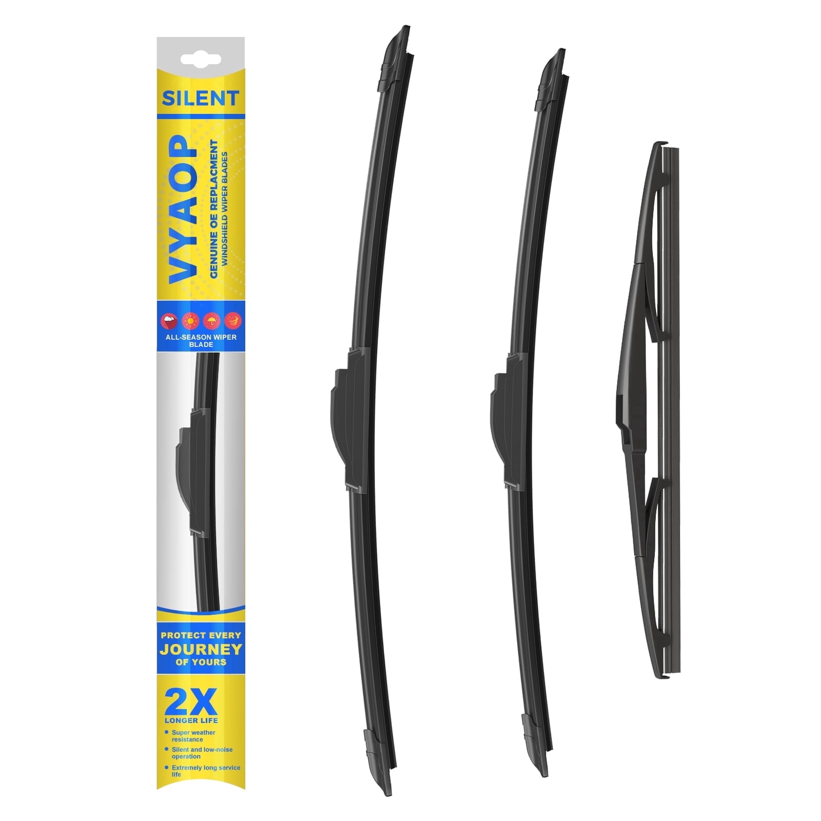 VYAOP Windshield Wipers Replacement for 2004-2006 Lexus RX330,2007-2009 Lexus RX350,2006-2008 Lexus RX400h OEM Quality All Season Wiper Blades 26" 22" 14" (3 Pack)
