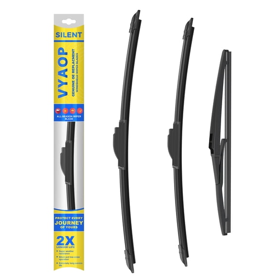 VYAOP Windshield Wipers Blades Replacement for 2010-2019 Kia Soul/2015-2019 Soul EV/2011-2015 Sorento Quality Premium All-Seasons Wiper blades Set - 24" 20" 11"(Pack of 3)