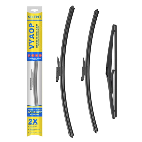 VYAOP Windshield Wipers Blades Replacement for 2017-2013 Cadillac Escalade/Escalade ESV/Chevrolet Chevy Suburban 1500 2500/Tahoe Quality Premium All-Seasons Wiper blades Set - 22" 22" 12"(Pack of 3)