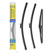 Cheap Xukey Front Rear Windscreen Wiper Blades Set Kit For Renault Clio 2 2005 2004 2003 2002