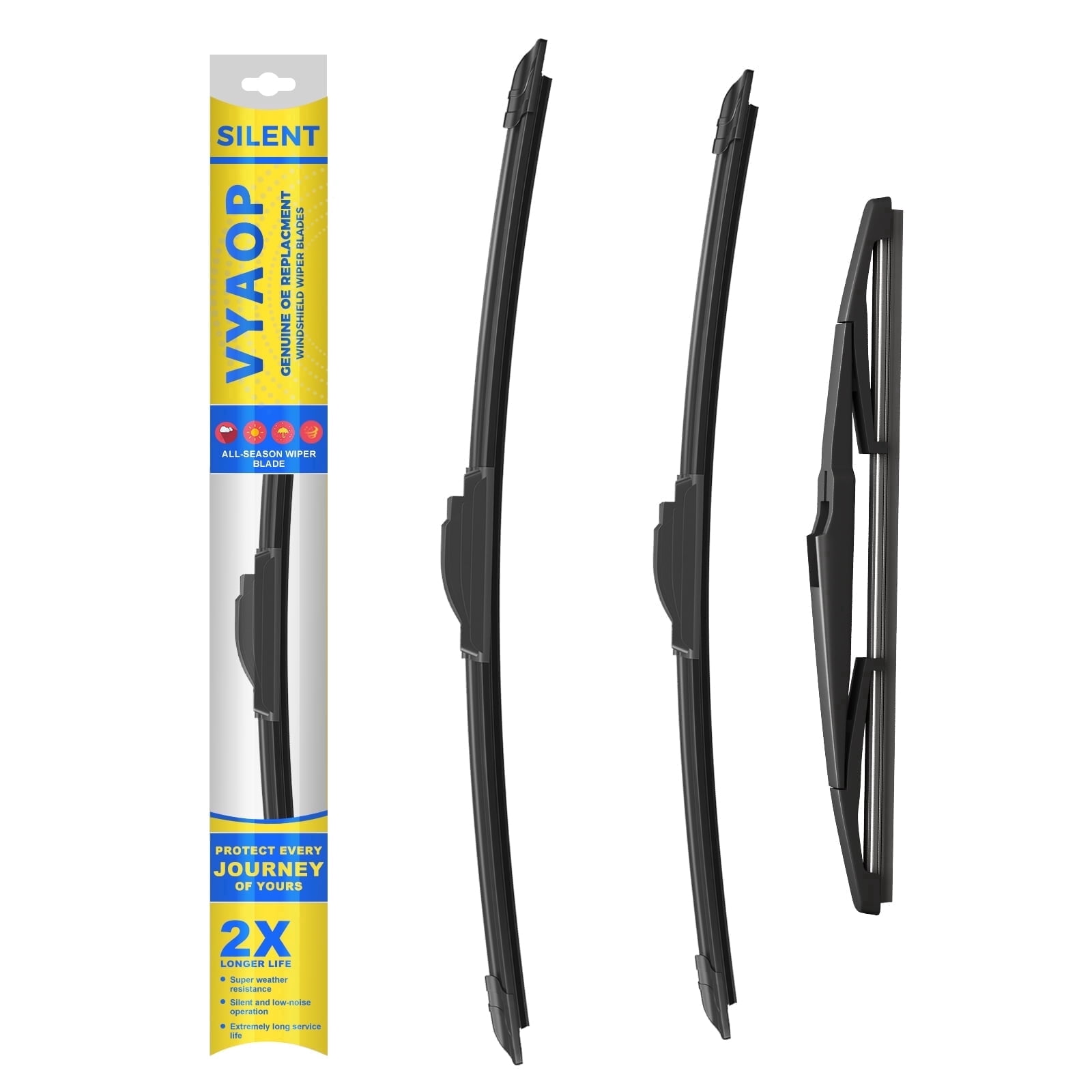 VYAOP Windshield Wipers Replacement for 2021-2023 Kia Seltos OEM Quality All Season Wiper Blades 24" 18" 11" (3 Pack)