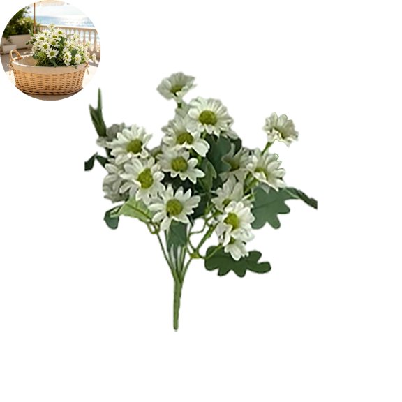 VYARDOZ Artificial Flowers, Outdoor Sunset Bouquet Set of 5, UV Resistant Faux Plants with Wired Stems, Decor for Home and Covered Patio