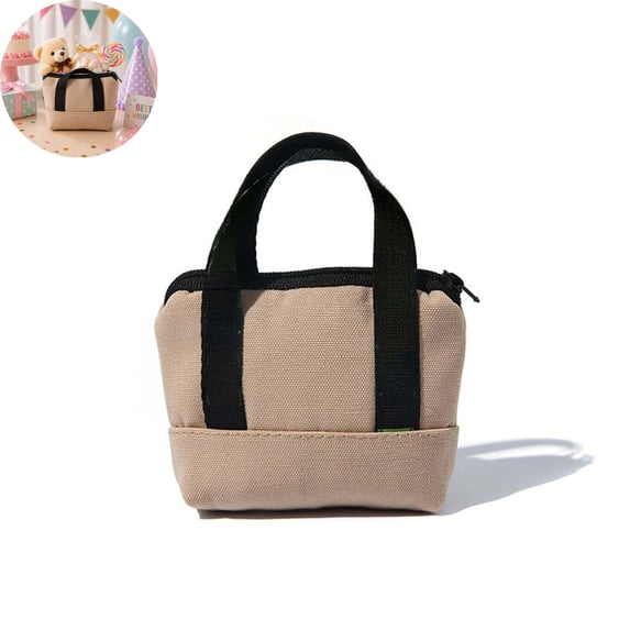 VYARDOZ Gift Bag, Mini Canvas Tote with Handles and Zipper, Small Bag for Presents and Party Favors (Multicolor)