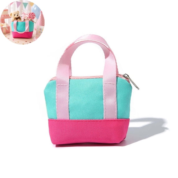 VYARDOZ Gift Bag, Mini Canvas Tote with Handles and Zipper, Small Bag for Presents and Party Favors (Multicolor)
