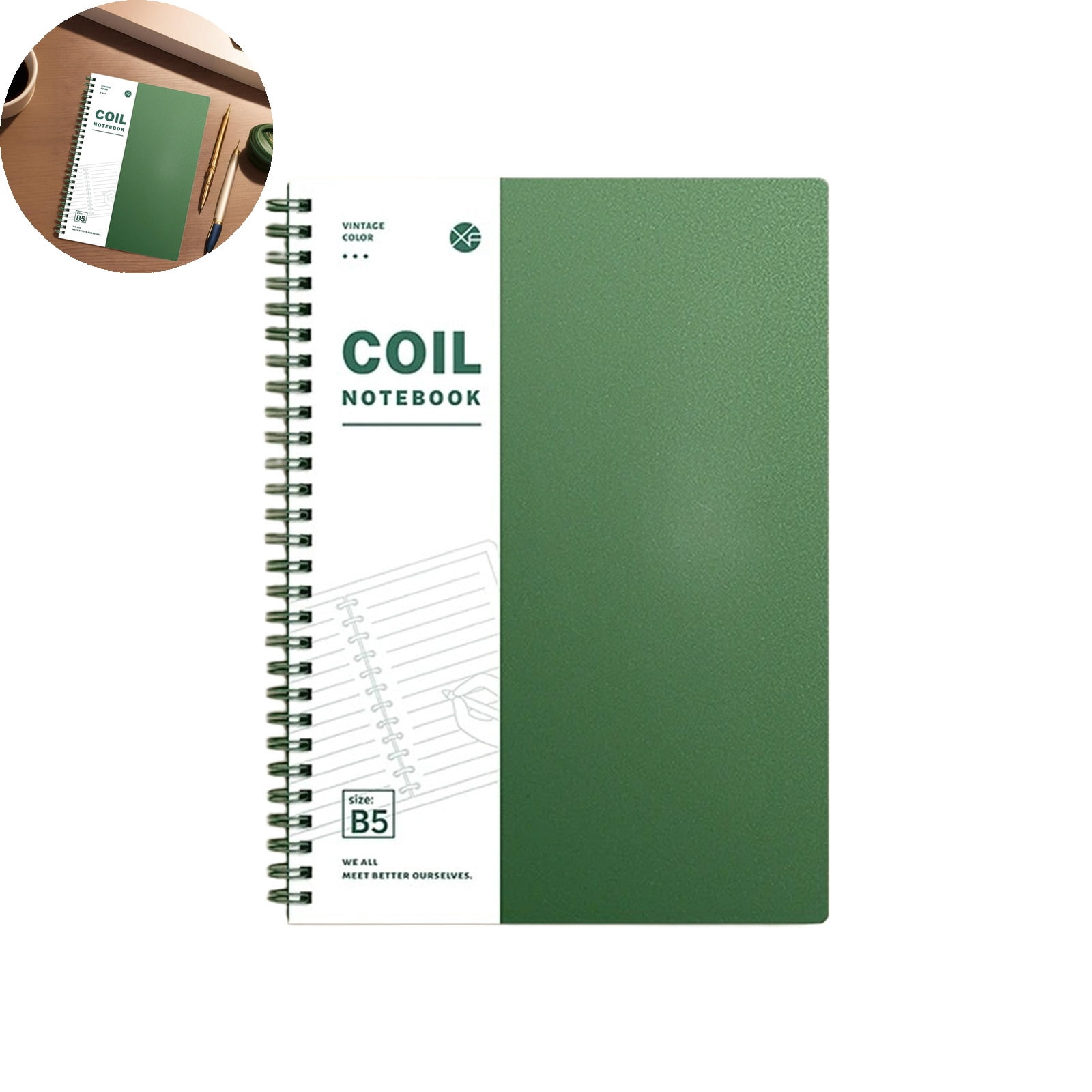 VYARDOZ Notebook, B5 Coil Notebook, 25x17.8cm Thick Paper Notepad with ...