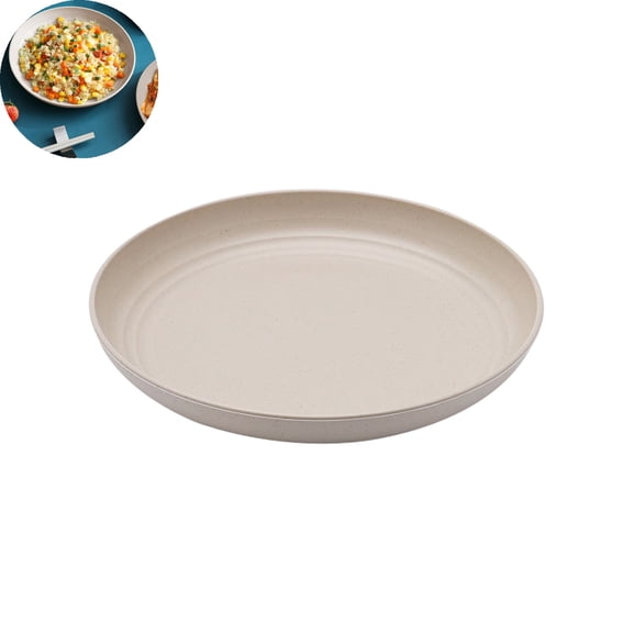 VYARDOZ Serving Tray, Round Plastic Snack Plate with Raised Edge, 20 x 20 cm Fruit Dish for Living Room Coffee Table Party Kitchen