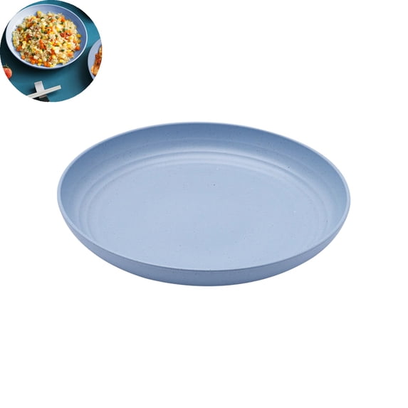 VYARDOZ Serving Tray, Round Plastic Snack Plate with Raised Edge, 20 x 20 cm Fruit Dish for Living Room Coffee Table Party Kitchen