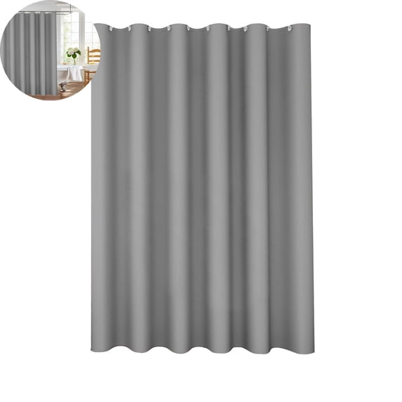 VYARDOZ Shower Curtain, Plastic Water Repellent Liner, 180 by 180 cm Flexible Stall Curtain for Bathroom and Hotel