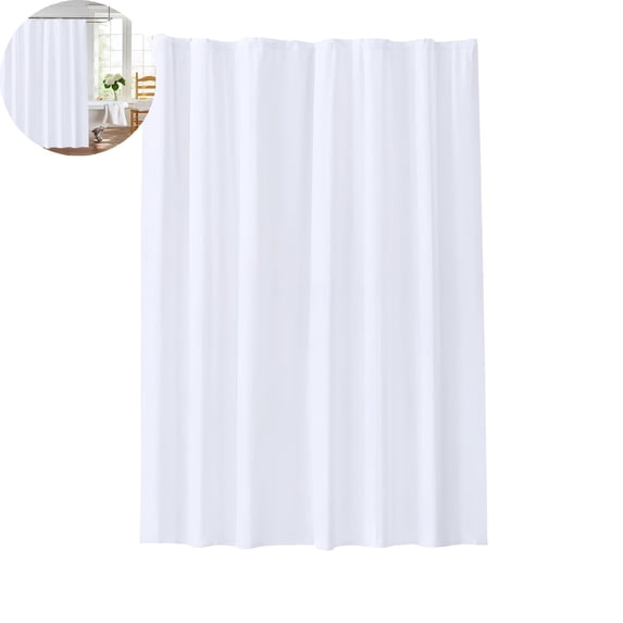 VYARDOZ Shower Curtain, Plastic Water Repellent Liner, 180 by 180 cm Flexible Stall Curtain for Bathroom and Hotel