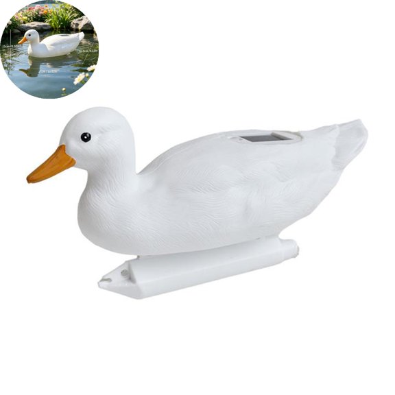 VYARDOZ Solar Floating Bird Light, Waterproof Blow Molded Bird Statue with Warm LED, Pool Pond Garden Decoration and Bird Deterrent