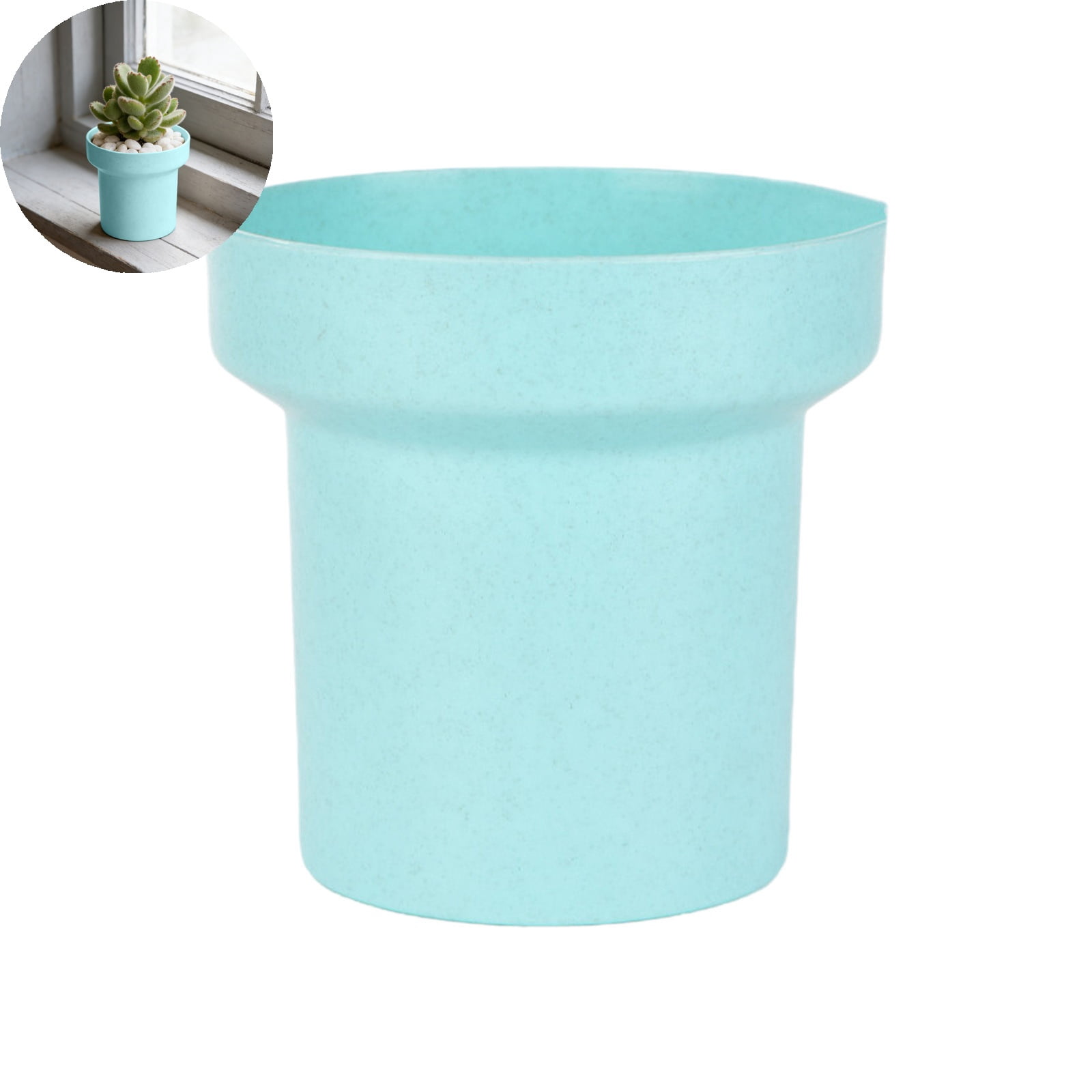 VYARDOZ Succulent Pot, 12cm Round Plastic Planter for Mini Indoor ...