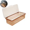 thumbnail image 1 of VYARDOZ Utensil Organizer, Kitchen Storage Box with Lid and Drainage Tray, Plastic Chopsticks and Teaware Holder for Countertop Sink Desktop (Coffee), 1 of 2
