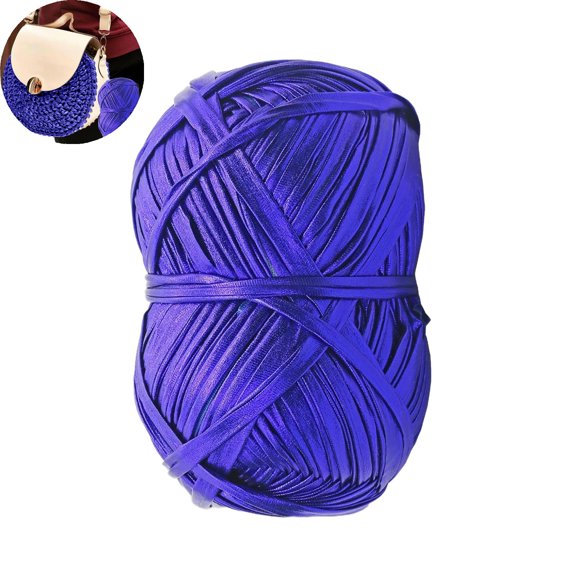 VYARDOZ Yarn, 45m Metallic Texture Cloth Strip Yarn, Polyester DIY Weaving Yarn for Knitting Crochet Bags and Blankets, 50 Yards