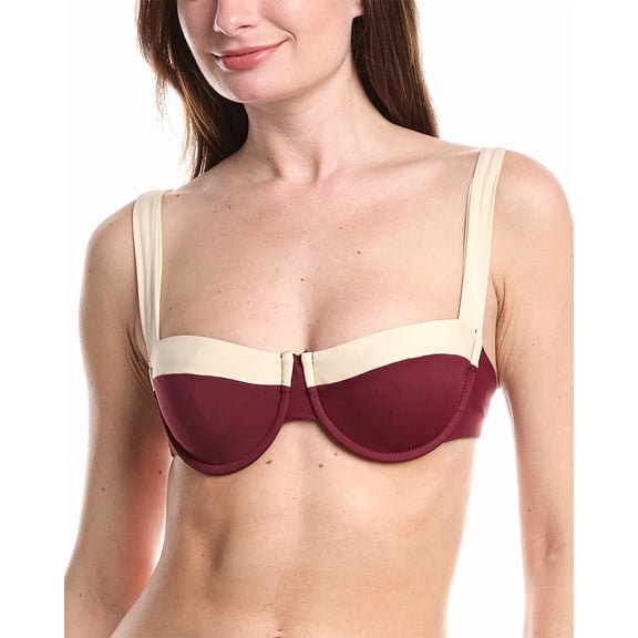 VYB womens Luca Underwire Swim Top, m, Red