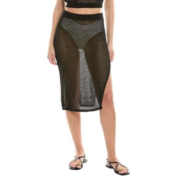 VYB womens  Saylor Crochet Skirt, l, Black