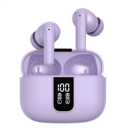 VYBZ PRO True Wireless Bluetooth In-Ear Headphones with ANC and LED Charging Case - LILAC