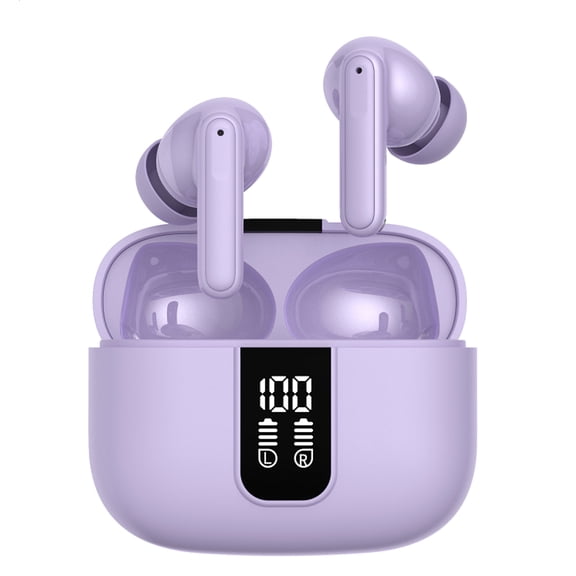 VYBZ PRO True Wireless Bluetooth In-Ear Headphones with ANC and LED Charging Case - LILAC