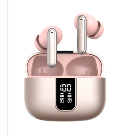 VYBZ PRO True Wireless Bluetooth In-Ear Headphones with ANC and LED Charging Case - ROSE GOLD