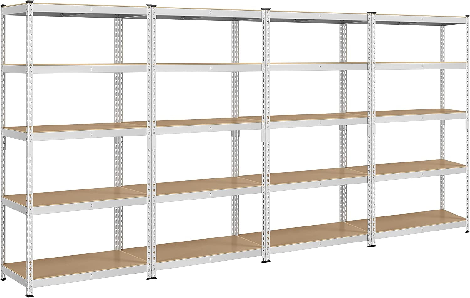 VYIBUON 2PCS 5-Tier Utility Shelves Metal Storage Shelves Garage ...