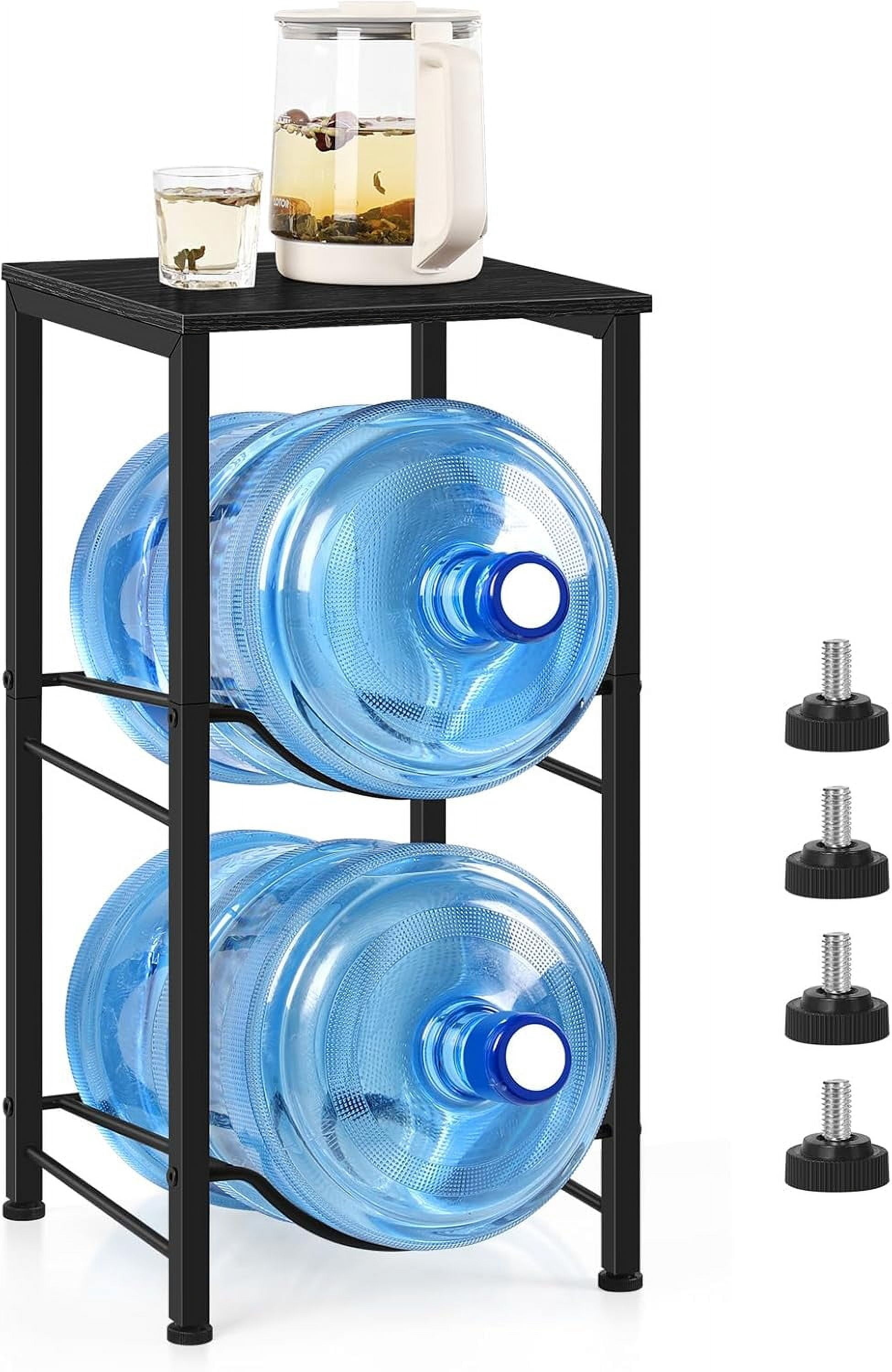VYIHBO 5 Gallon Water Jug Holder with Top Shelf 2 Tier Water Dispenser ...