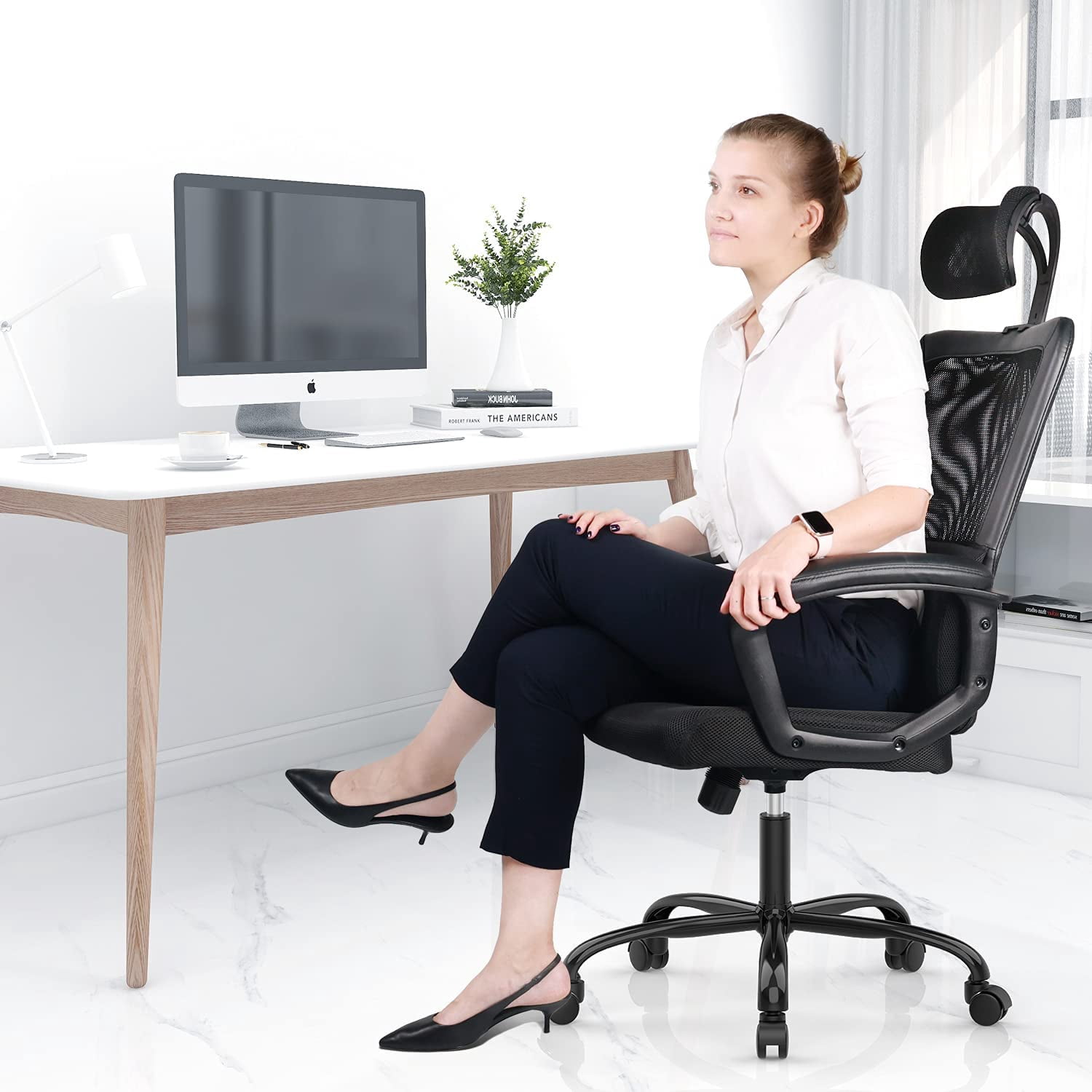 VYIHBO Office Chair Ergonomic Mesh Office Computer Chair with Lumbar ...