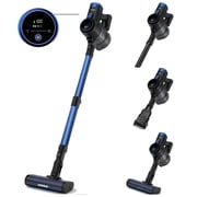 VYKLO Cordless Vacuum Cleaner, 25Kpa Lightweight 6-in-1 Stick Vacuum with Powerful Suction 250W Brushless Motor, LED Touch Screen Display, 50 Min Runtime Wireless for Pet Hair Carpet Hard Floor, Blue