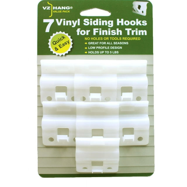 VZ Hang Vinyl Siding Hooks for Finish Trim 7 Pack