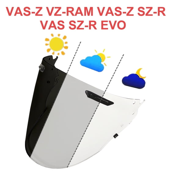 VZ-RAM Photochromic Visor for Arai VAS-Z, SZ-R VAS, SZ-R EVO Helmet Face Shield Moto Accessories