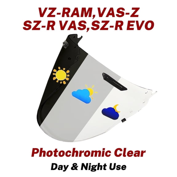 VZ-RAM Photochromic Visor for Arai VAS-Z, SZ-R VAS, SZ-R EVO Helmet Face Shield