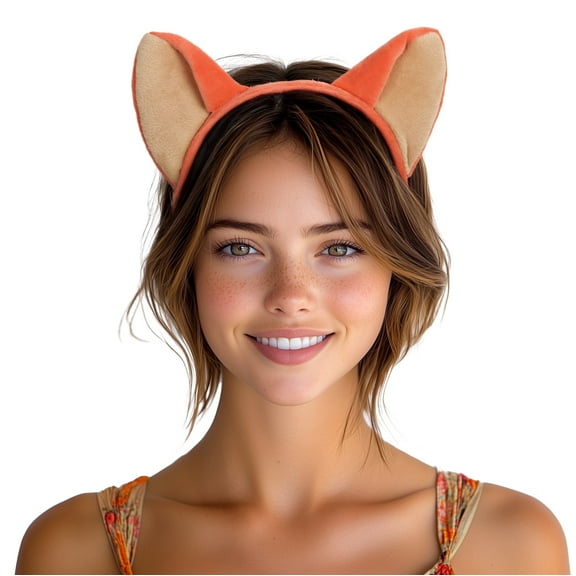 VZQI Animal Ears Headband Farm Wild Plush Animals Hair Band Halloween Christmas Birthday Decor Cosplay