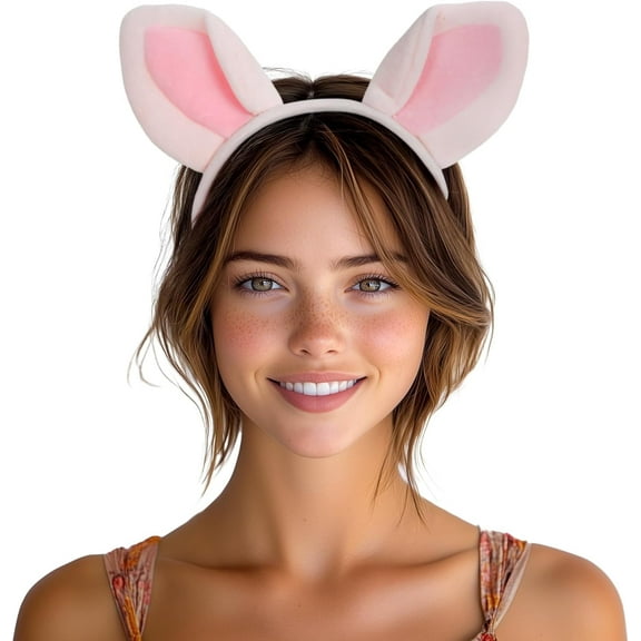 VZQI Animal Ears Headband Farm Wild Plush Animals Hair Band Halloween Christmas Birthday Decor Cosplay