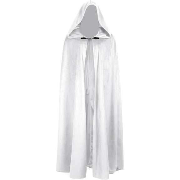 VZQI Medieval Cloak with Hood Renaissance Cape for Men and Women Costume