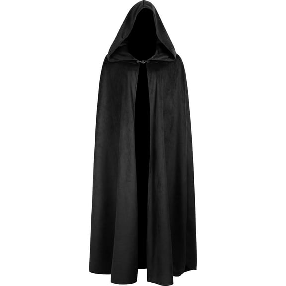 VZQI Medieval Cloak with Hood Renaissance Cape for Men and Women Costume