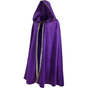 VZQI Unisex Medieval Hooded Cloak, Renaissance Halloween Costume Cape for Adults, Cosplay, Weddings & Renaissance Faire