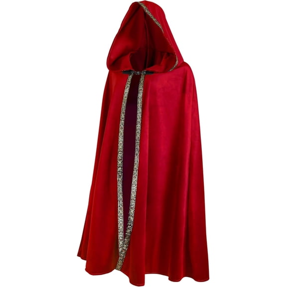 VZQI Unisex Medieval Hooded Cloak, Renaissance Halloween Costume Cape for Adults, Cosplay, Weddings & Renaissance Faire