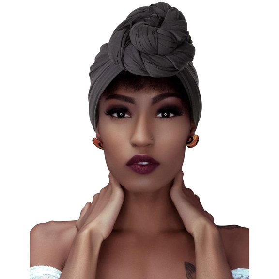 VZQIPre-Tied African Head Wrap - Soft, Breathable Turban Headwrap Scarf for Women, Fashionable Head Wrap Turbans for Daily, Work, and Special Occasions, Comfortable Hair Wraps