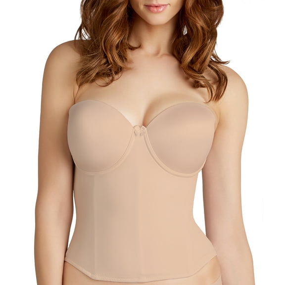 Va Bien Womens Low Back Strapless Bustier Style-1508