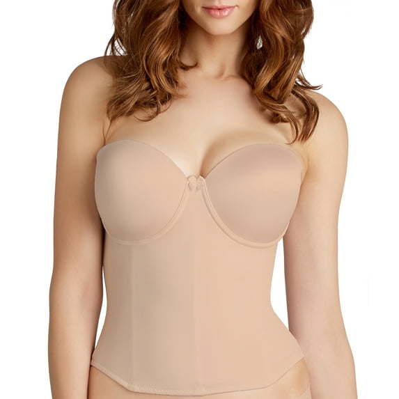 Va Bien Womens Low Back Strapless Bustier Style-1508