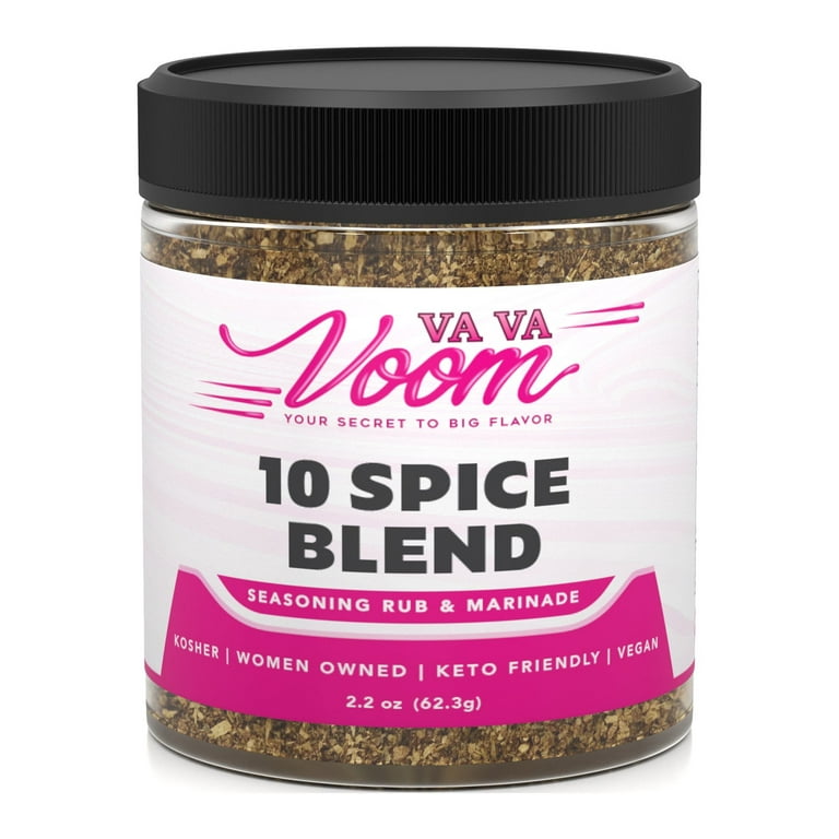 Va Va Voom 10 Spice Grill Blend - Kosher, Vegan Salt-Free Seasoning Rub and  Marinade, 2.2 oz