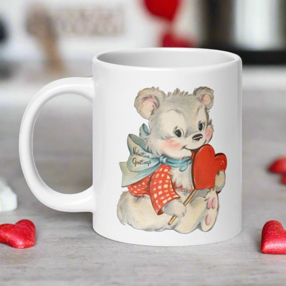 VaL1entine's Day Mug, LOVE Watercolor Heart Mug, Pink Chocolate Heart Mug, Romantic Coffee Mug, VaL1entine's Gift for Her, Him, Couples