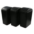 thumbnail image 1 of Vababa 3-Pack 4.5 Gallon Plastic Swing-Top Garbage Can, Black Trash Can with Swing Lid, 1 of 8