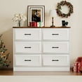 thumbnail image 1 of Vabches 6 Drawers Dresser with Charging Station for Bedroom, Wood Chest of Drawers, Farmhouse, 1 of 11