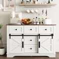 thumbnail image 1 of Vabches Assembled Kitchen Sideboard, Wood Composite White, 1 of 7