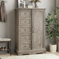 Vabches Dresser for Bedroom, 5 Drawers Dresser Organizer with Sliding